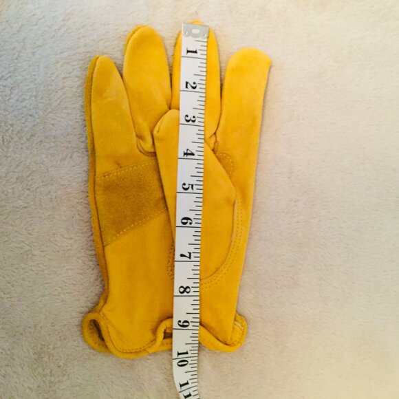 NWOT Terra  tan cowhide work glove sz L - Picture 3 of 5